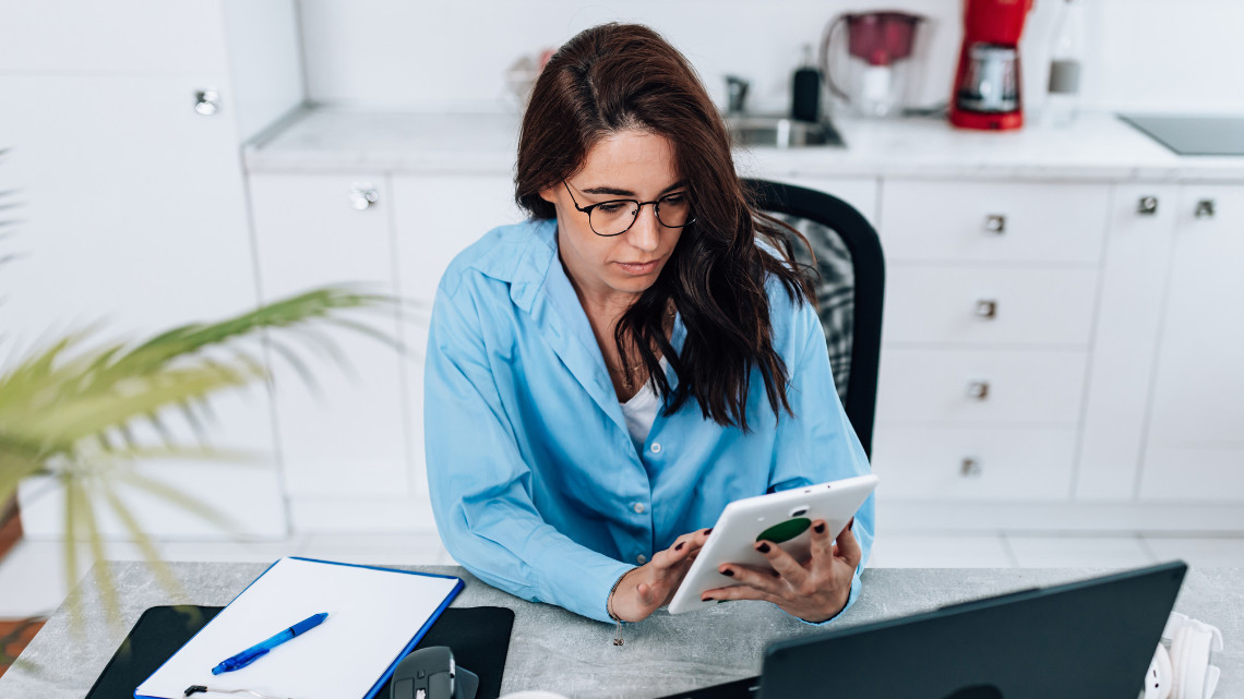 Person looking at social media on a device