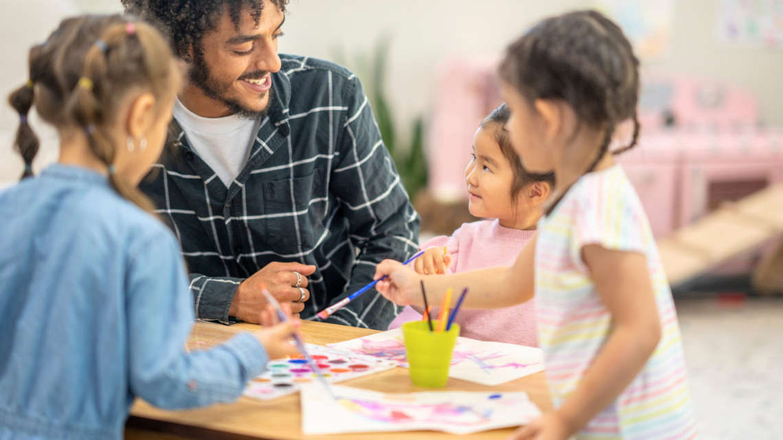 children in child care for an article on a childcare grant