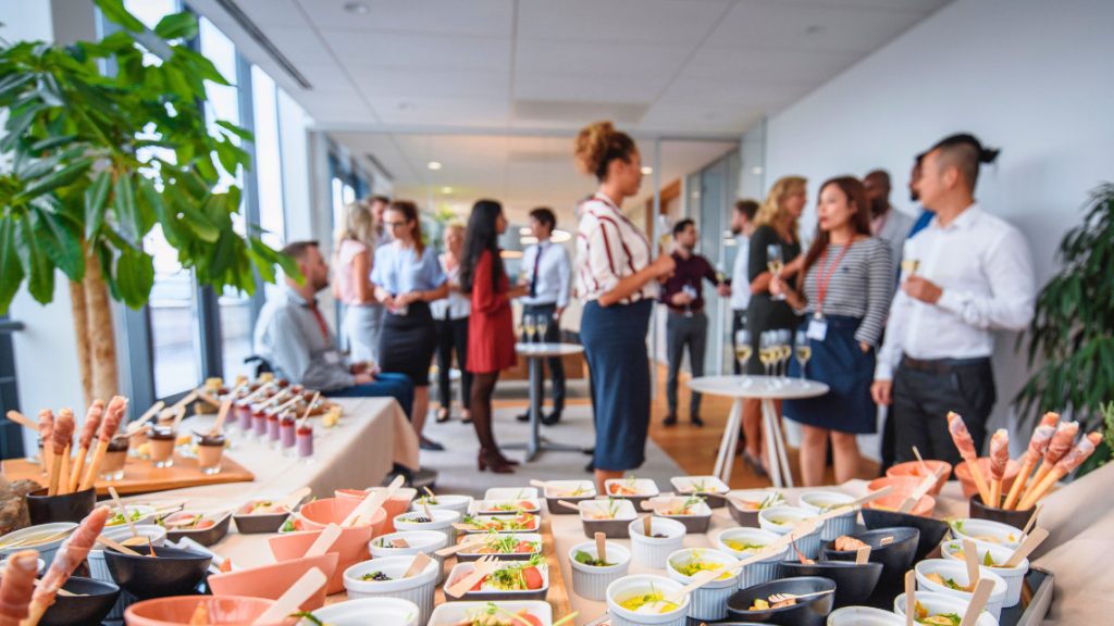 image of a employees at a holiday party