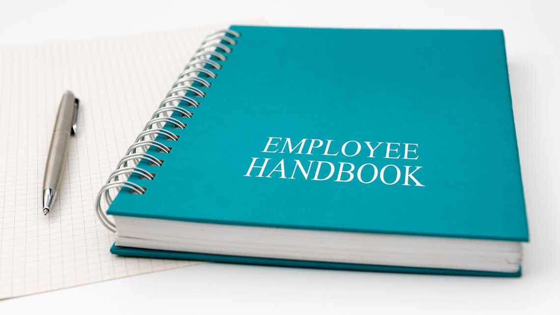 image of an employee handbook