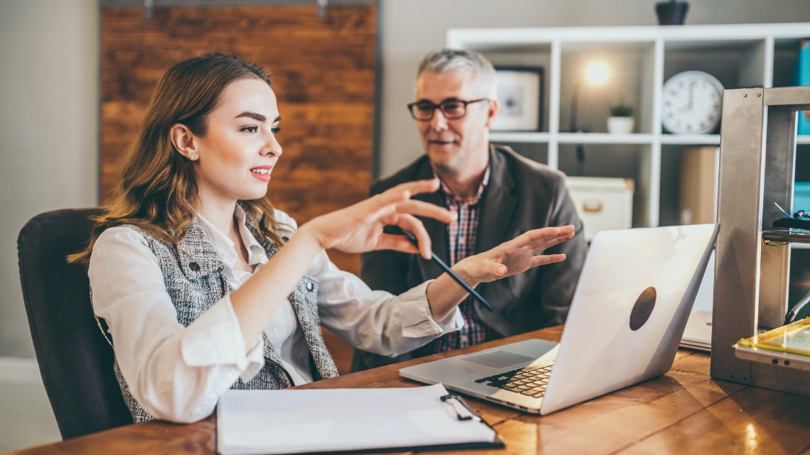 employees working in mentorship relationship