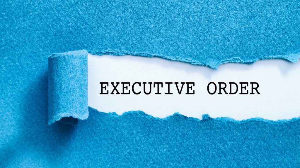 placeholder image with the headline "executive order" on it