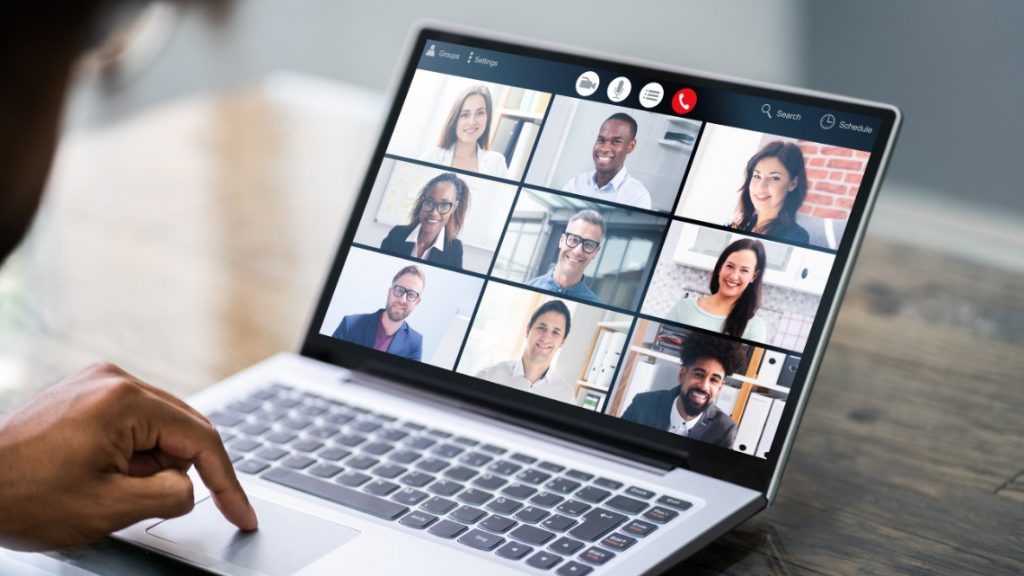 Online meeting being recorded by AI notetaker